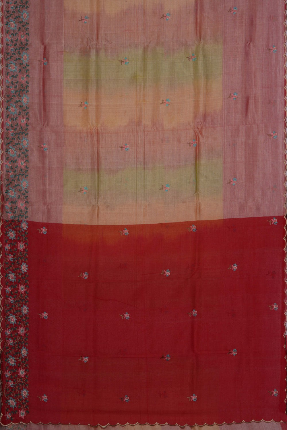 Image of Mangalgiri Embroidery Saree